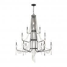  270C12OX - Barcelona 12-Lt 3-Tier Crystal Chandelier - Onyx