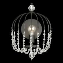  343W01MB - Voliere 1-Lt Crystal Wall Sconce - Matte Black