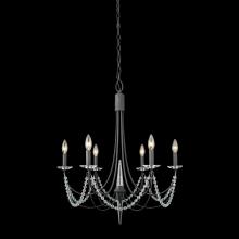  350C06CB - Brentwood 6-Lt Chandelier - Carbon Black