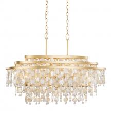  377N09FG - Kalani 9-Lt Linear Pendant - French Gold