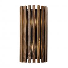  387W02MBW - Suratto 2-Lt   Sconce - Matte Black/Medium Walnut