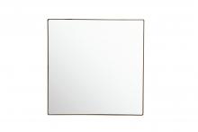  407A04GO - Kye 30x30 Rounded Square Wall Mirror - Gold