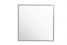  407A04BL - Kye 30x30 Rounded Square Wall Mirror - Black