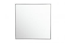  407A06BL - Kye 40x40 Rounded Square Wall Mirror - Black