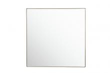  407A06GO - Kye 40x40 Rounded Square Wall Mirror - Gold