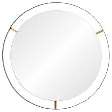  610000 - Framed 20-In Round Wall Mirror - Black