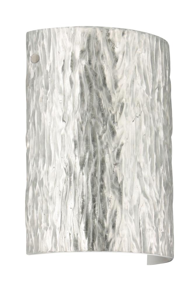 Besa Tamburo Stone LED Wall Stone Silver Foil Satin Nickel 1x8W LED