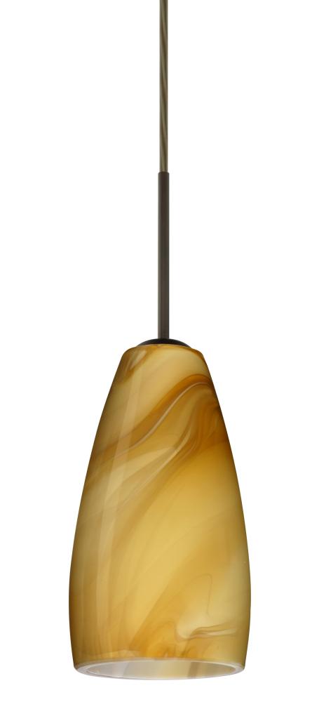 Besa Chrissy Pendant For Multiport Canopy Bronze Honey 1x50W Candelabra