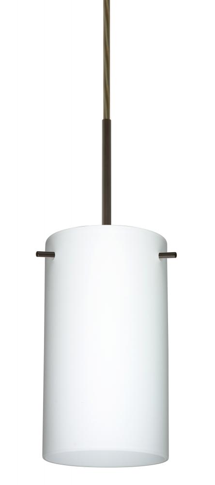 Besa Stilo 7 Pendant For Multiport Canopy Bronze Opal Matte 1x50W Candelabra