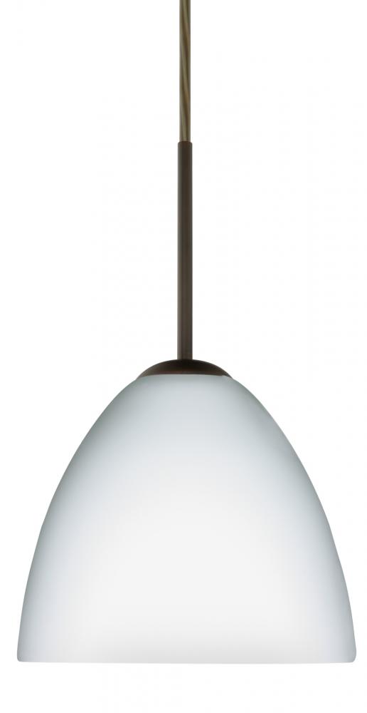 Besa Sasha LED Pendant For Multiport Canopy B Opal Matte Bronze 1x9W LED