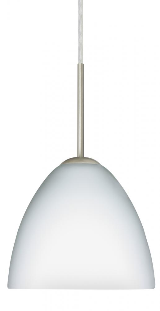 Besa Sasha LED Pendant For Multiport Canopy B Opal Matte Satin Nickel 1x9W LED