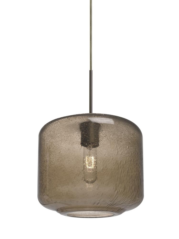 Besa Niles 10 Pendant For Multiport Canopy, Smoke Bubble, Bronze Finish, 1x60W Medium