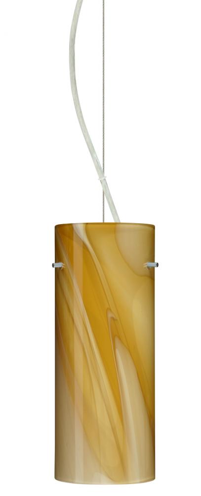 Besa Stilo 10 LED Cable Pendant Honey Satin Nickel 1x9W LED