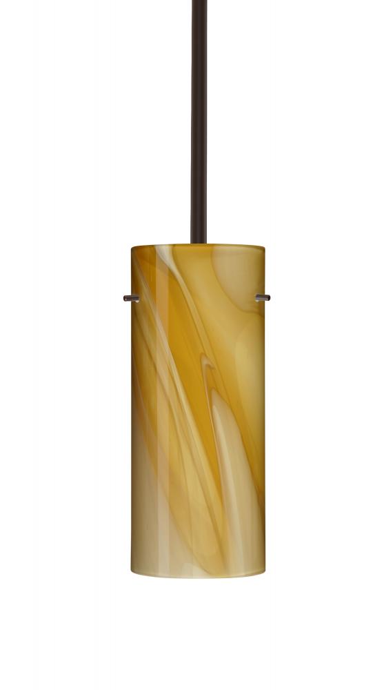 Besa Stilo 10 LED Pendant Honey Bronze 1x9W LED