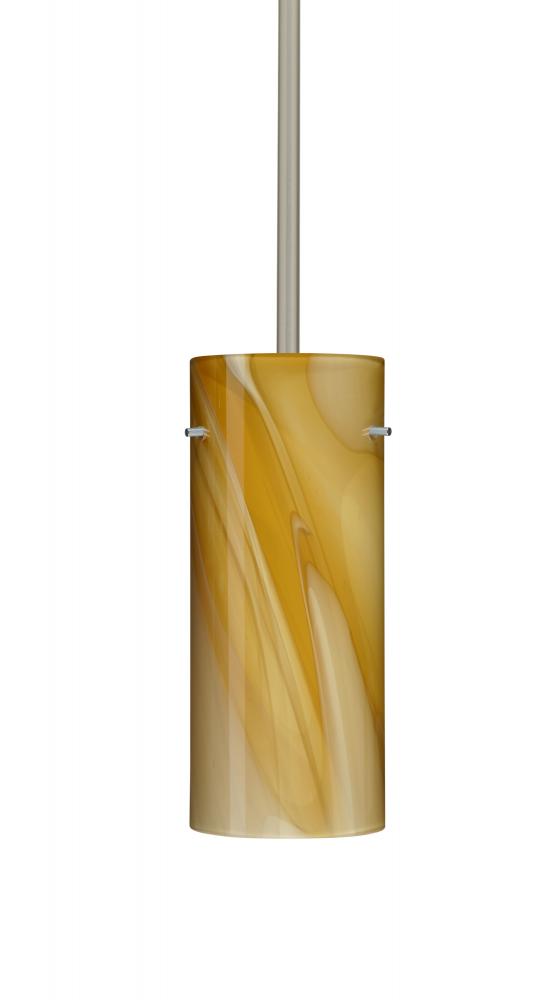Besa Stilo 10 LED Pendant Honey Satin Nickel 1x9W LED
