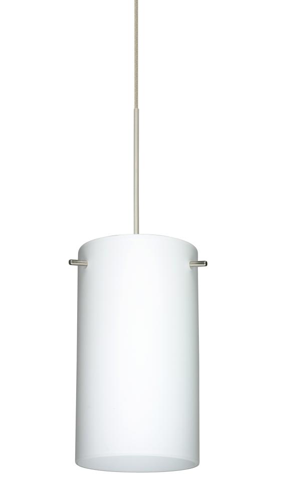 Besa Stilo 7 Pendant Opal Matte Satin Nickel 1x5W LED