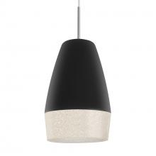 Besa Lighting 1JC-ABU12BK-SN - Besa, Abu 12 Cord Pendant, Black/Glitter, Satin Nickel Finish, 1x60W Medium Base