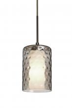  1JC-ESASM-LED-BR - Besa, Esa Cord Pendant, Smoke, Bronze Finish, 1x5W LED