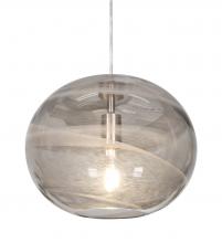 Besa Lighting 1JC-GENOSM-EDIL-SN - Besa, Geno Cord Pendant, Vapor Smoke, Satin Nickel Finish, 1x8W LED Filament
