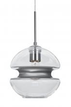 Besa Lighting 1JC-HULA8SL-SN - Besa, Hula 8 Cord Pendant, Clear/Silver, Satin Nickel Finish, 1x60W Medium base
