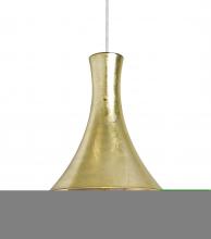 Besa Lighting 1JC-RIOGF-SN - Besa, Rio Cord Pendant, Gold Foil/Clear, Satin Nickel Finish, 1x60W Medium Base