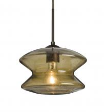  1JC-ZENLT-BR - Besa, Zen Cord Pendant, Latte Bubble, Bronze Finish, 1x60W Medium Base