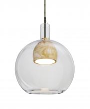  1JT-BENJICLNA-LED-BR - Besa, Benji Cord Pendant, Clear/Natural, Bronze Finish, 1x9W LED