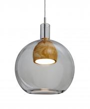  1JT-BENJISMMD-LED-SN - Besa, Benji Cord Pendant, Smoke/Medium, Satin Nickel Finish, 1x9W LED