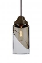  1JT-BLINKSM-BR - Besa, Blink Cord Pendant, Trans. Smoke/Clear, Bronze Finish, 1x60W Medium Base