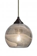  1JT-JILLYSM-BR - Besa, Jilly Cord Pendant, Vapor Smoke, Bronze Finish, 1x60W Medium Base