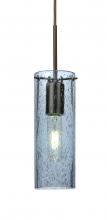  1JT-JUNI10BL-BR - Besa, Juni 10 Cord Pendant, Blue Bubble, Bronze, 1x60W Medium Base