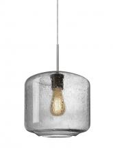  1JT-NILES10CL-EDIL-SN - Besa Niles 10 Pendant, Clear Bubble, Satin Nickel Finish, 1x4W LED Filament