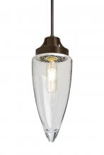  1JT-SULUCL-EDIL-BR - Besa, Sulu Cord Pendant, Clear Bubble, Bronze Finish, 1x4W LED Filament