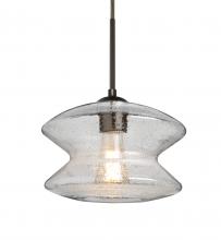  1JT-ZENCL-EDIL-BR - Besa, Zen Cord Pendant, Clear Bubble, Bronze Finish, 1x8W LED Filament