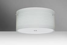  1KM-4008KR-LED-SN - Besa Ceiling Tamburo 16 Satin Nickel Chalk 1x28W LED