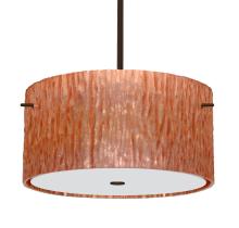  1KT-4008CS-BR - Besa Stem Pendant Tamburo 16 Bronze Stone Copper Foil 3x100W Medium Base