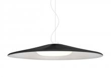 Besa Lighting 1KX-SWANBK-LED-WH - Besa Swan Cable Pendant, Black/Opal, White Finish, 1x23W LED