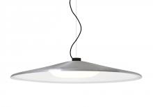 Besa Lighting 1KX-SWANSL-LED-BK - Besa Swan Cable Pendant, Silver/Opal, Black Finish, 1x23W LED