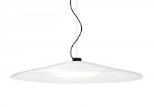 Besa Lighting 1KX-SWANWH-LED-BK - Besa Swan Cable Pendant, White/Opal, Black Finish, 1x23W LED