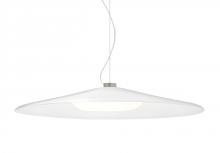 Besa Lighting 1KX-SWANWH-LED-SN - Besa Swan Cable Pendant, White/Opal, Satin Nickel Finish, 1x23W LED