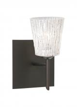 Besa Lighting 1SW-5125GL-LED-BR-SQ - Besa Wall With SQ Canopy Nico 4 Bronze Glitter Stone 1x5W LED