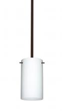  1TT-440407-MED-BR - Besa Stem Stilo 7 Pendant Bronze Opal Matte 1x40W B10 Med