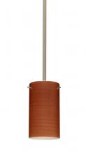  1TT-4404CH-MED-SN - Besa Stem Stilo 7 Pendant Satin Nickel Cherry 1x40W B10 Med