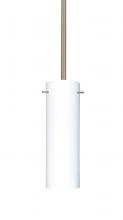  1TT-493007-MED-SN - Besa Stem Copa Pendant Satin Nickel Opal Matte 1x40W B10 Medium Base