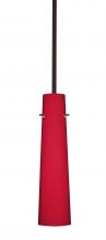  1TT-5674RM-LED-BR - Besa Camino Stem Pendant Bronze Ruby Matte 1x5W LED