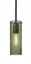  1TT-JUNI10MS-EDIL-BR - Besa, Juni 10 Stem Pendant, Moss Bubble, Bronze, 1x4W LED Filament