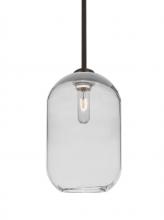 Besa Lighting 1TT-OMEGA12CL-BR - Besa, Omega 12 Stem Pendant,Clear, Bronze Finish, 1x60W Medium Base