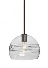 Besa Lighting 1TT-SPIR10CL-BR - Besa Spirit 10 Pendant, Clear, Bronze Finish, 1x60W Medium Base