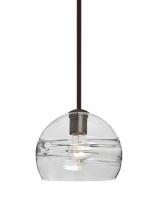  1TT-SPIR8CL-BR - Besa Spirit 8 Pendant, Clear, Bronze Finish, 1x60W Medium Base