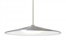 Besa Lighting 1TT-SWANSL-LED-SN - Besa Swan Stem Pendant, Silver/Opal, Satin Nickel Finish, 1x23W LED